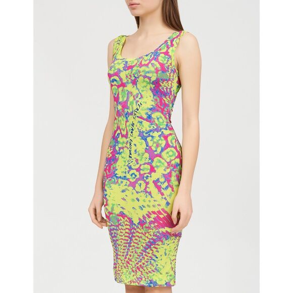 Versace Jeans Couture Vestiti Tie-Dye Sheath Dress Size 36 /US 0 $376 - Picture 2 of 11